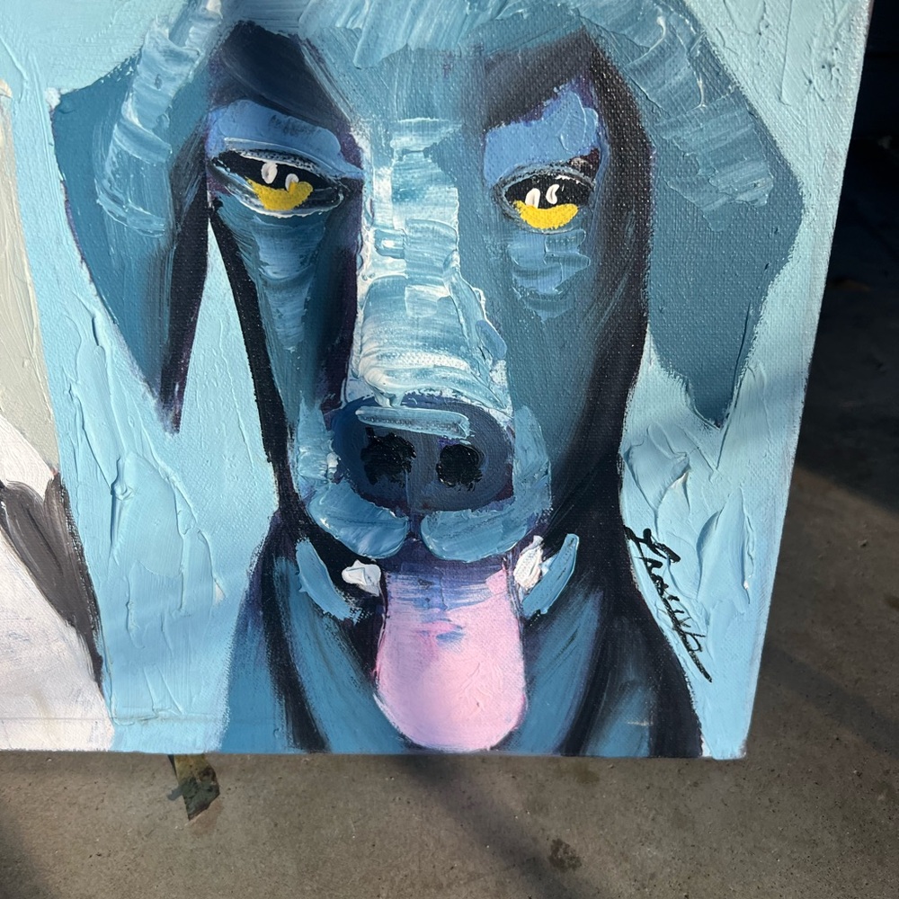 Emotional Dogs Oil Painting - Picture 5 of 7